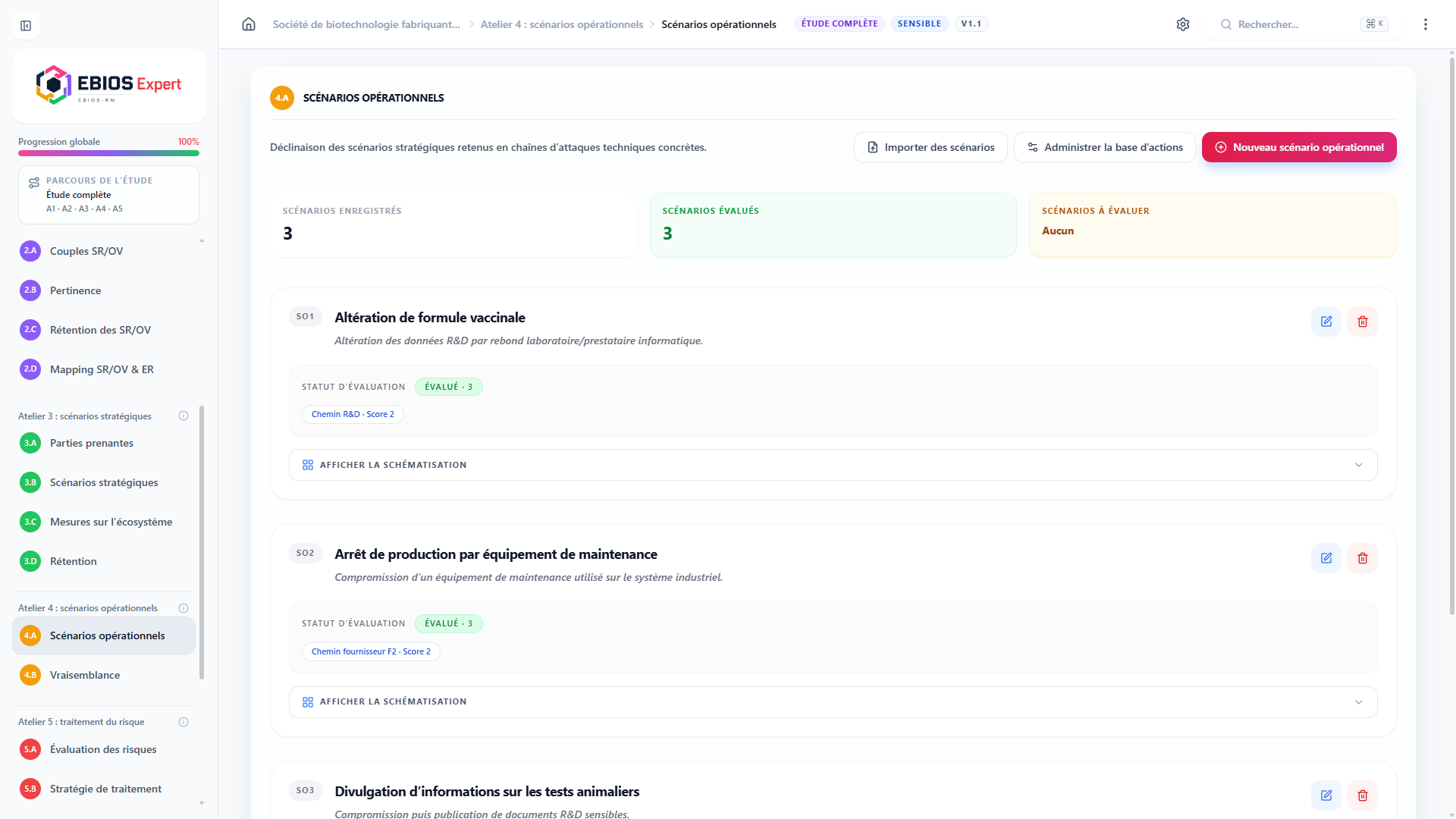 Construction d’un scénario opérationnel dans EBIOS Expert